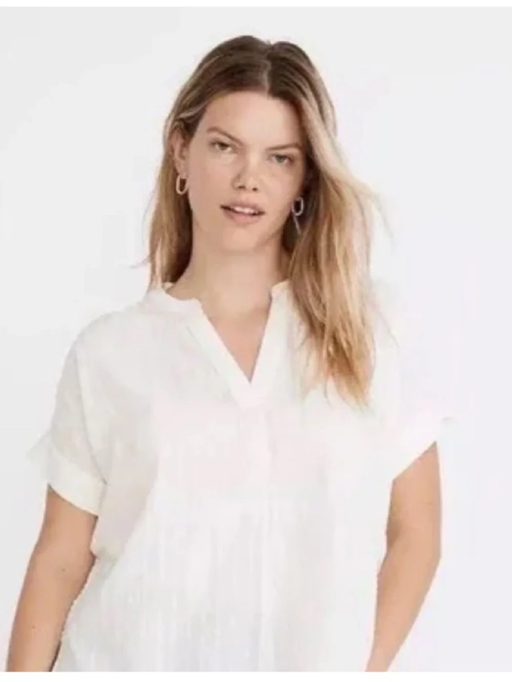 Madewell ivory V-Neck Short Sleeve Women’s Top